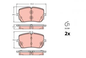 TRW GDB2433 - Brzdové platničky -