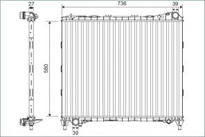 Valeo 701127 - Chladič vody -