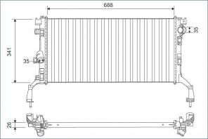 Valeo 701159 - Chladič vody -
