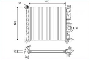 Valeo 701166 - Chladič vody -