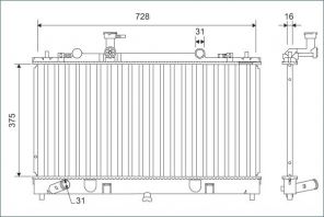 Valeo 701168 - Chladič vody -