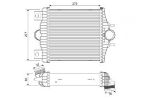 Valeo 818384 - Chladič plniaceho vzduchu -