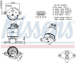 Nissens 98360 - Ventil AGR/EGR -