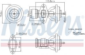 Nissens 98439 - Ventil AGR/EGR -