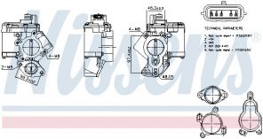 Nissens 98463 - Ventil AGR/EGR -