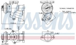 Nissens 98476 - Ventil AGR/EGR -