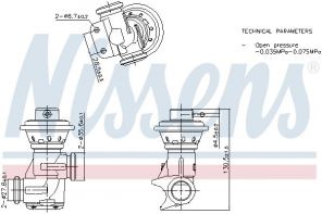 Nissens 98496 - Ventil AGR/EGR -