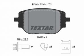 Textar 2062501 - Brzdové platničky -