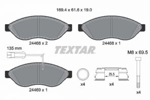 Textar 2446807 - Brzdové platničky -