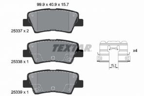 Textar 2533709 - Brzdové platničky -