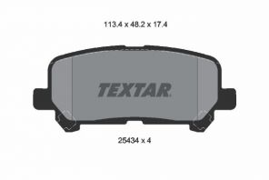 Textar 2543403 - Brzdové platničky -