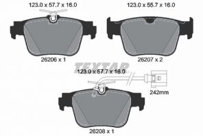 Textar 2620603 - Brzdové platničky -