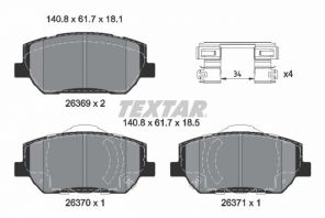 Textar 2636901 - Brzdové platničky -
