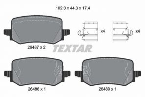 Textar 2648701 - Brzdové platničky -