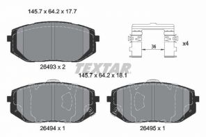 Textar 2649301 - Brzdové platničky -