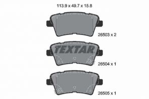 Textar 2650301 - Brzdové platničky -