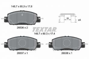 Textar 2653601 - Brzdové platničky -