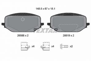 Textar 2658801 - Brzdové platničky -