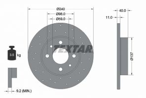 Textar 92316003 - Brzdový kotúč -