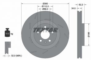 Textar 92319005 - Brzdový kotúč -
