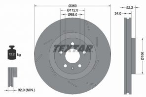 Textar 92319105 - Brzdový kotúč -