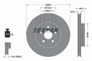 Textar 92333503 - Brzdový kotúč -