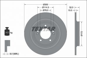 Textar 92337203 - Brzdový kotúč -