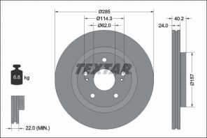 Textar 92337303 - Brzdový kotúč -