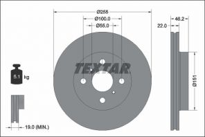 Textar 92344803 - Brzdový kotúč -