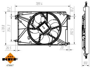 NRF 470067 - Ventilátor motora -