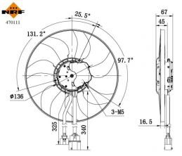 NRF 470111 - Ventilátor motora -