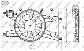 NRF 47757 - Ventilátor motora -