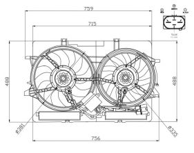 NRF 47938 - Ventilátor motora -