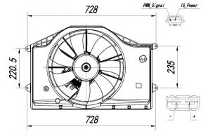 NRF 47939 - Ventilátor motora -