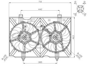 NRF 47942 - Ventilátor motora -