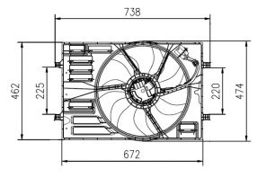 NRF 47950 - Ventilátor motora -