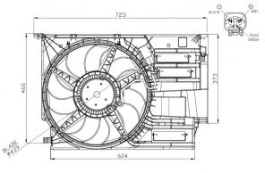 NRF 47954 - Ventilátor motora -