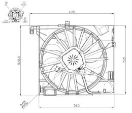 NRF 47955 - Ventilátor motora -