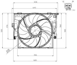NRF 47956 - Ventilátor motora -