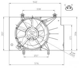 NRF 47957 - Ventilátor motora -
