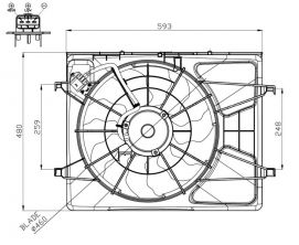 NRF 47958 - Ventilátor motora -