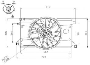 NRF 47961 - Ventilátor motora -