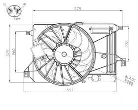 NRF 47964 - Ventilátor motora -