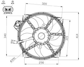 NRF 47965 - Ventilátor motora -