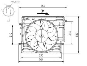 NRF 47967 - Ventilátor motora -