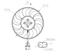 NRF 47970 - Ventilátor motora -
