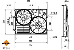 NRF 47994 - Ventilátor motora -