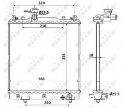 NRF 58353 - Chladič vody -