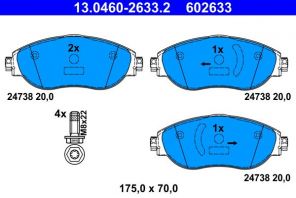 ATE 13.0460-2633.2 - Brzdové platničky -