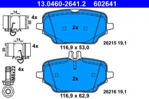 ATE 13.0460-2641.2 - Brzdové platničky -